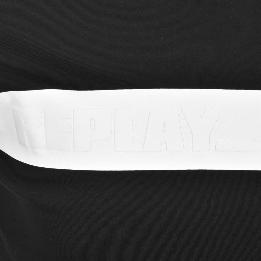 Alternative Image for ProductReplay Logo Crew Neck T Shirt Black3